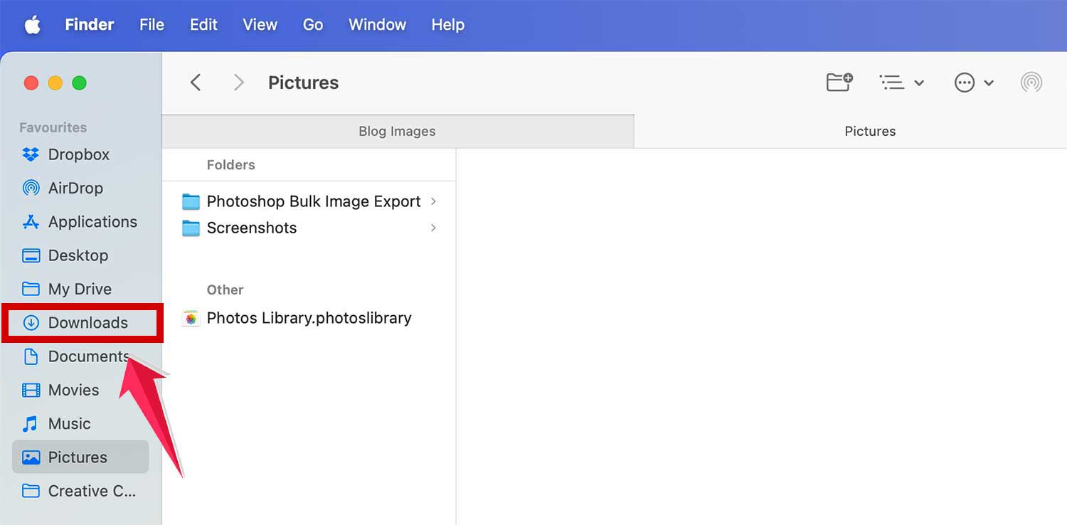airdrop files downloaded in finder mac