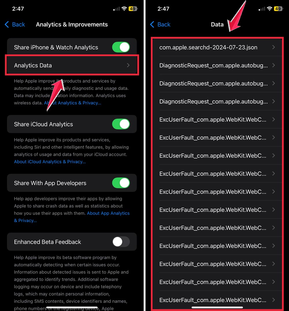 analytics & improvements data analytics