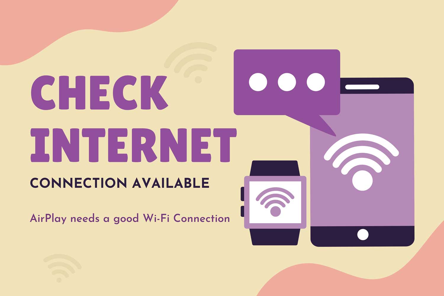 check inernet connection airplay