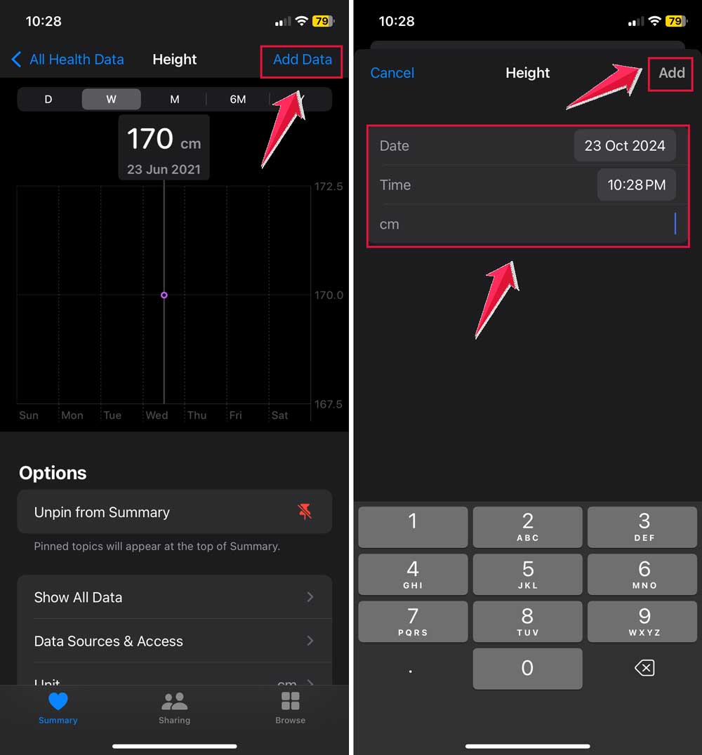 click on add data then fill the details and click on add