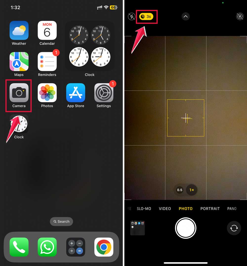 click on camera app then Night Mode turns on automatically when it’s dark