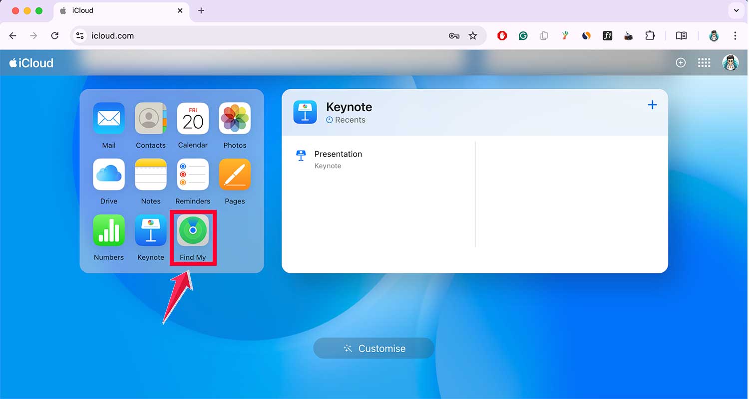 click on find my desktop