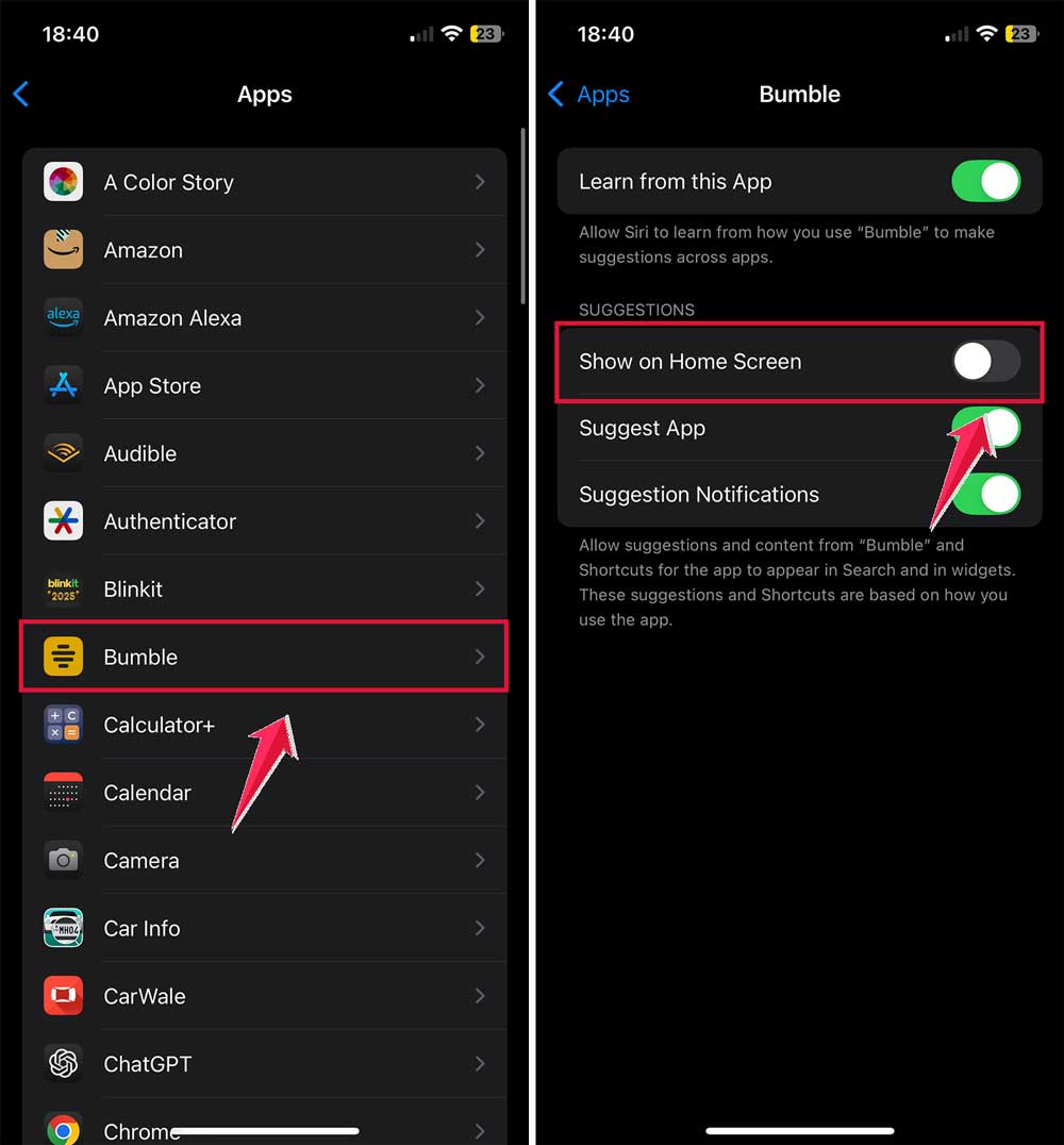 click on the apps then turn on show on homescreen