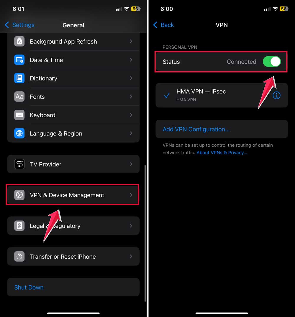 click on vpn & device management then turn off vpn click on vpn & device management then turn off vpn