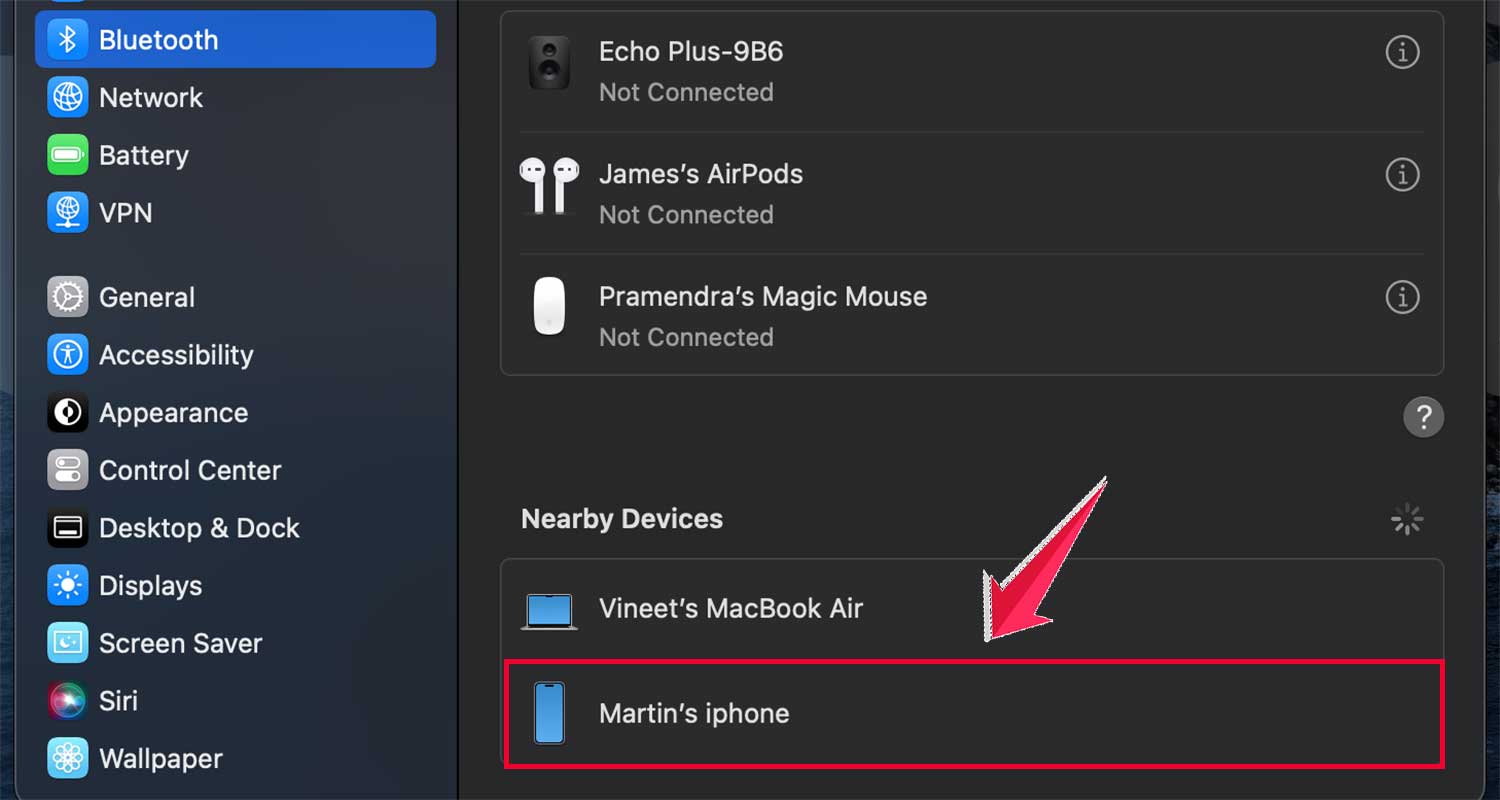 connect the mobile phone on your mac