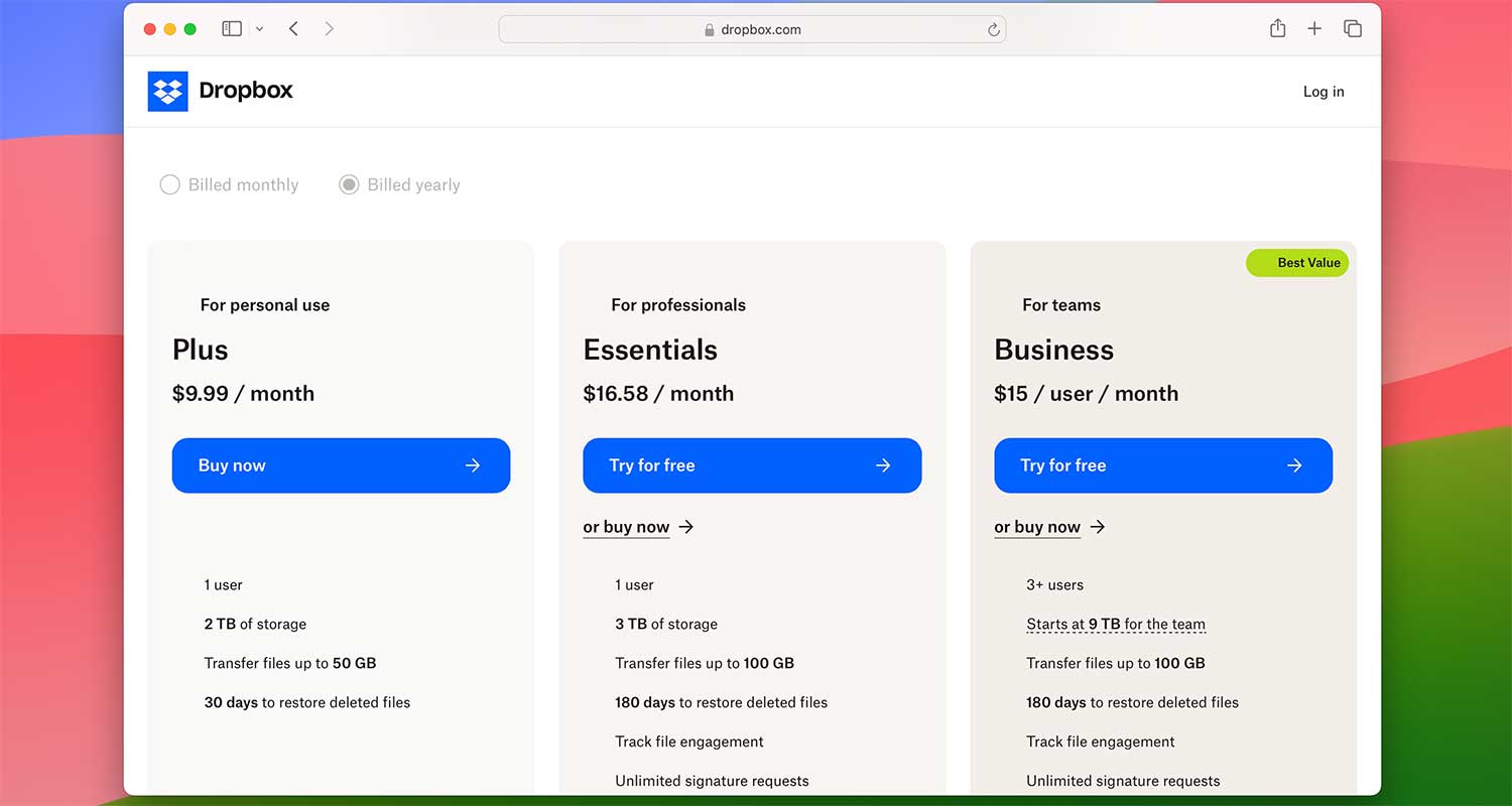 dropbox pricing in mac xl dropbox pricing in mac xl