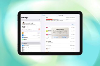 fix ipad says storage almost full but its not featured