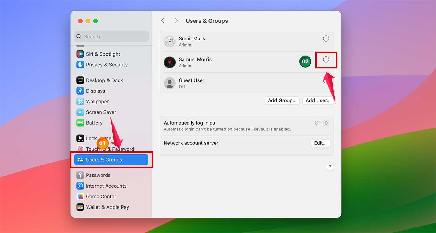 go to users and groups and then profile in system settings in mac xl