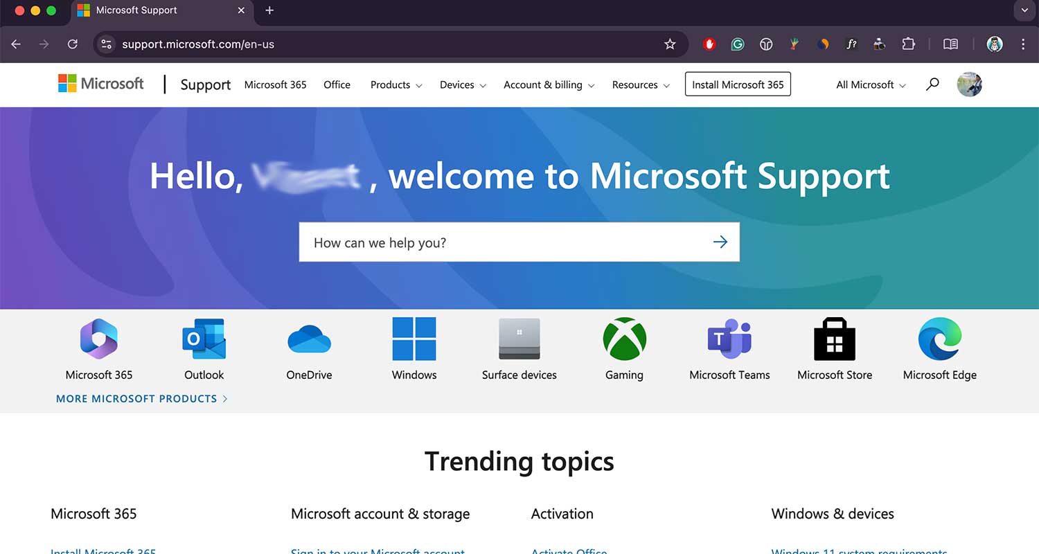 microsoft support outlook
