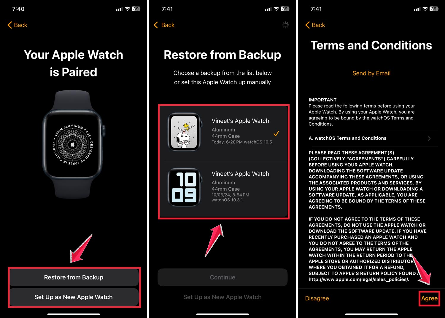 Pair your Apple Watch with your iPhone again