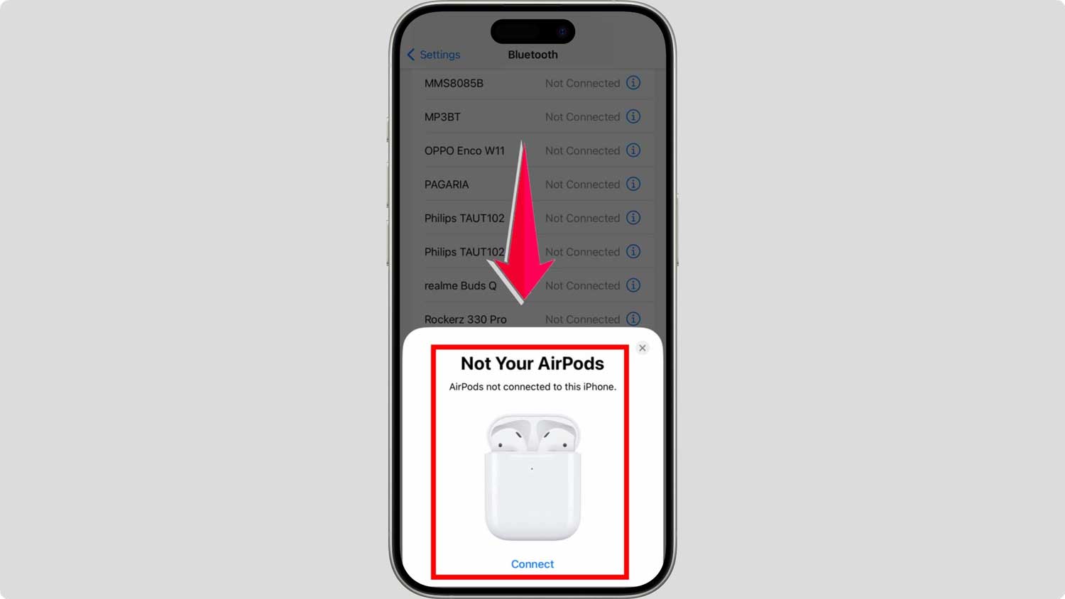 press and hold the setup button