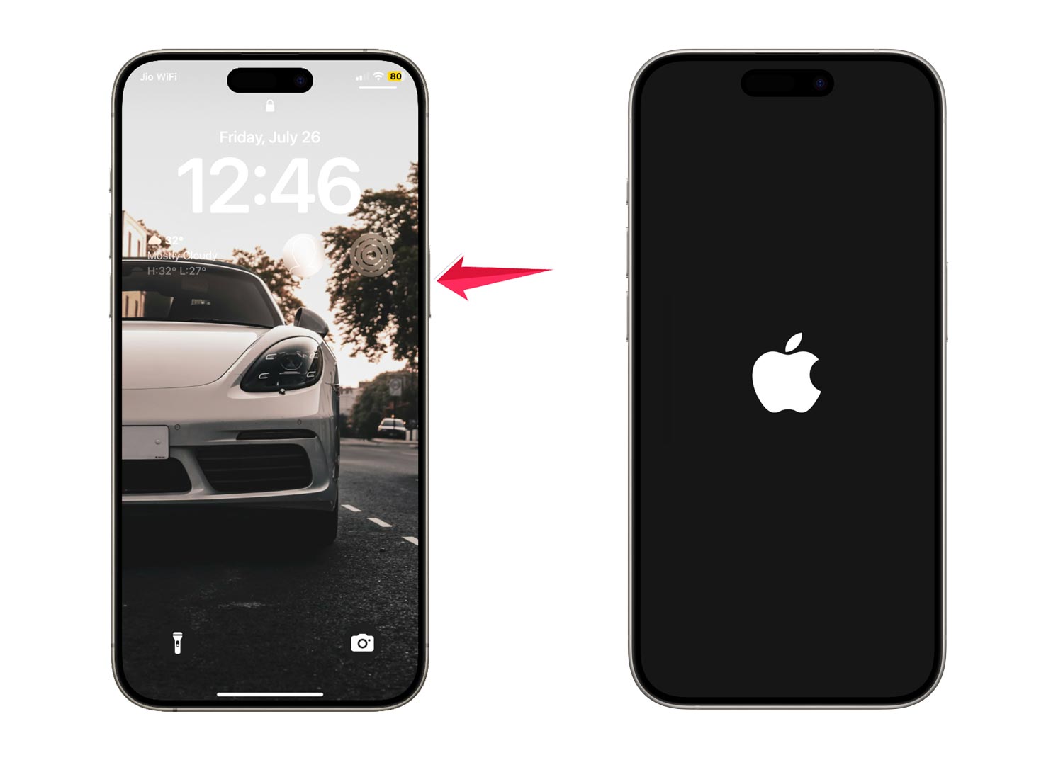 restart iphone press power button