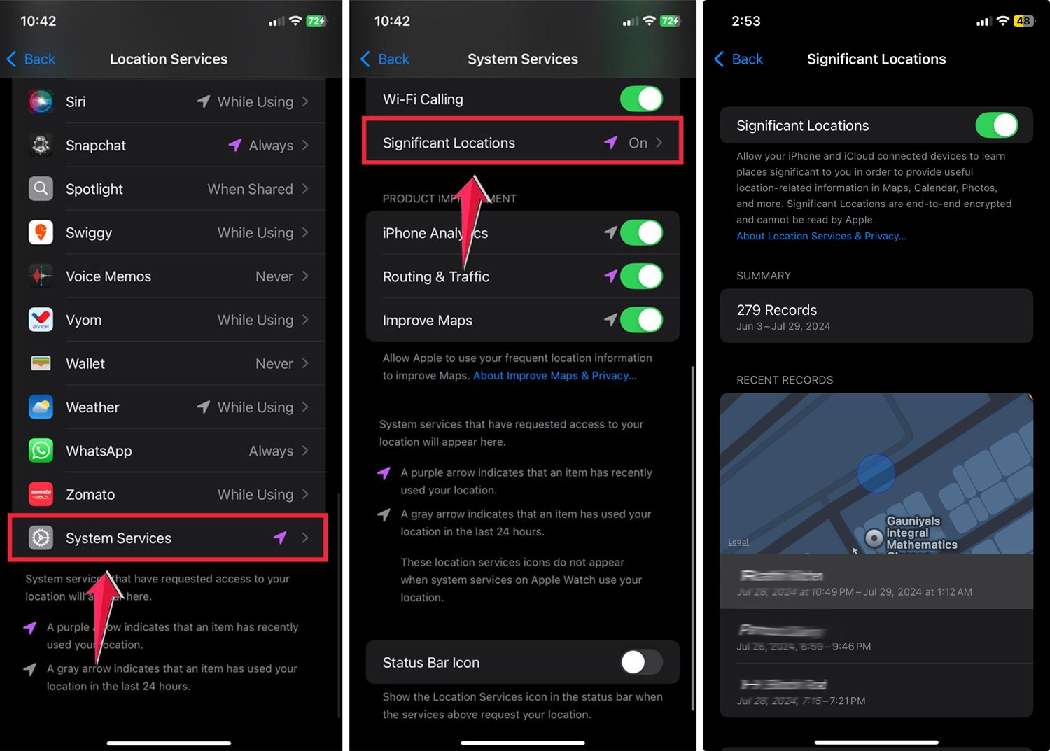 significant locations iphone