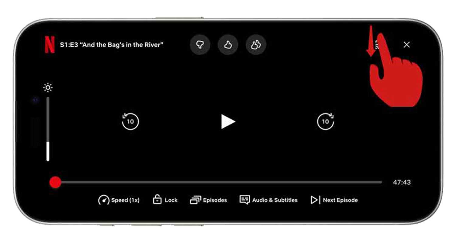 swipe down from the top right of your screen to open control center