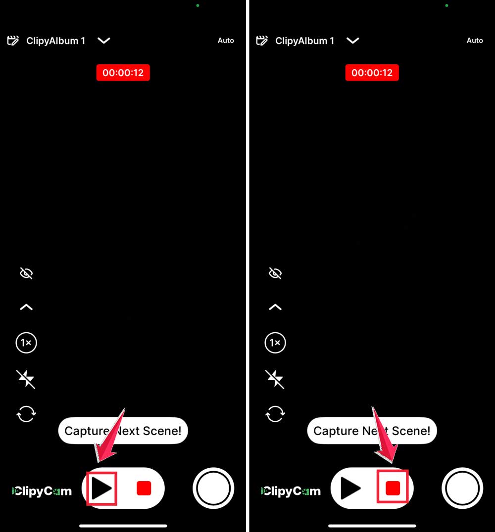 tap on resume button and click on stop button then your video saved in camera roll