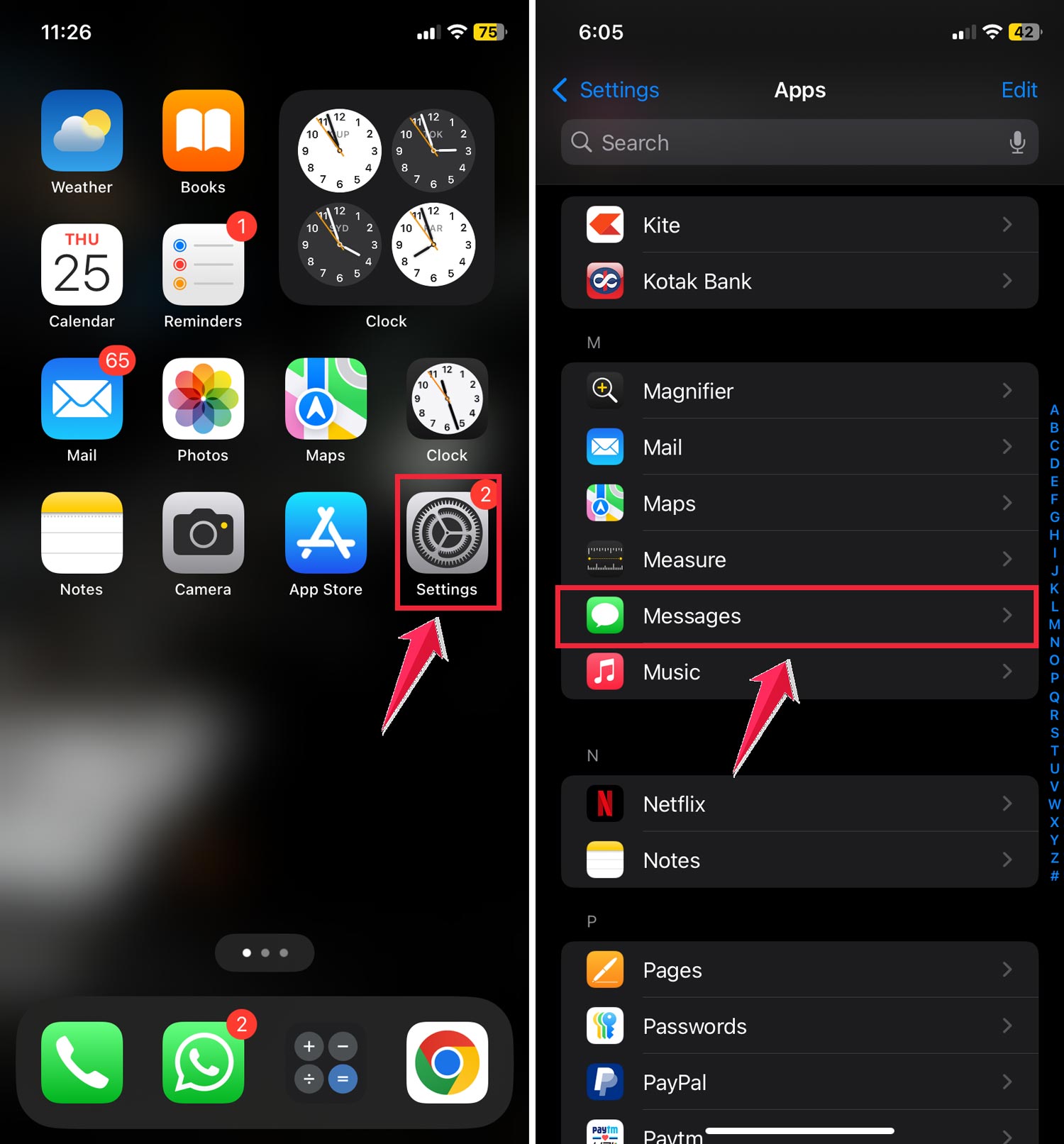 tap on the settings then click on the messages tap on the settings then click on the messages