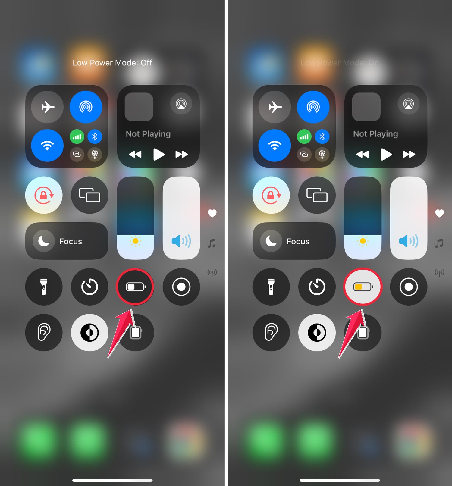 turn off low power mode control center