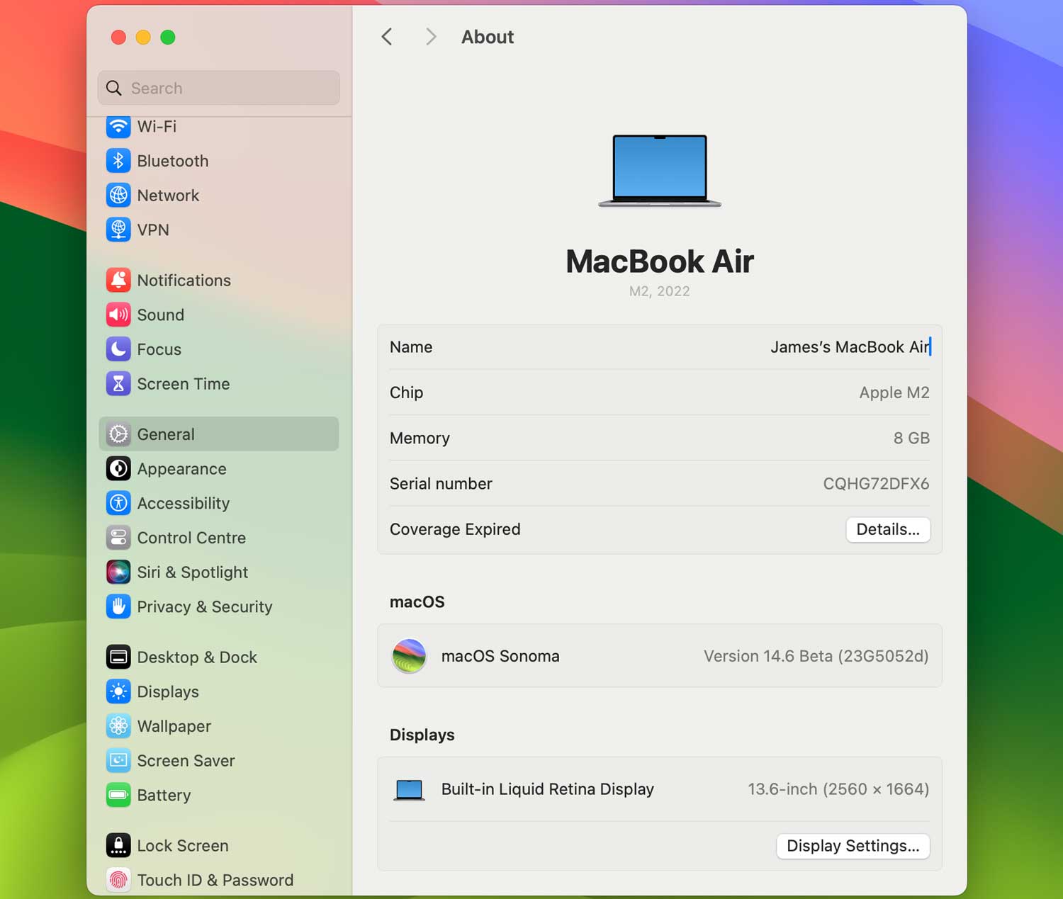 type the new name mac