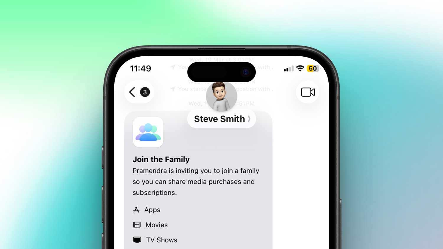 why does it say join facetime on imessage featured