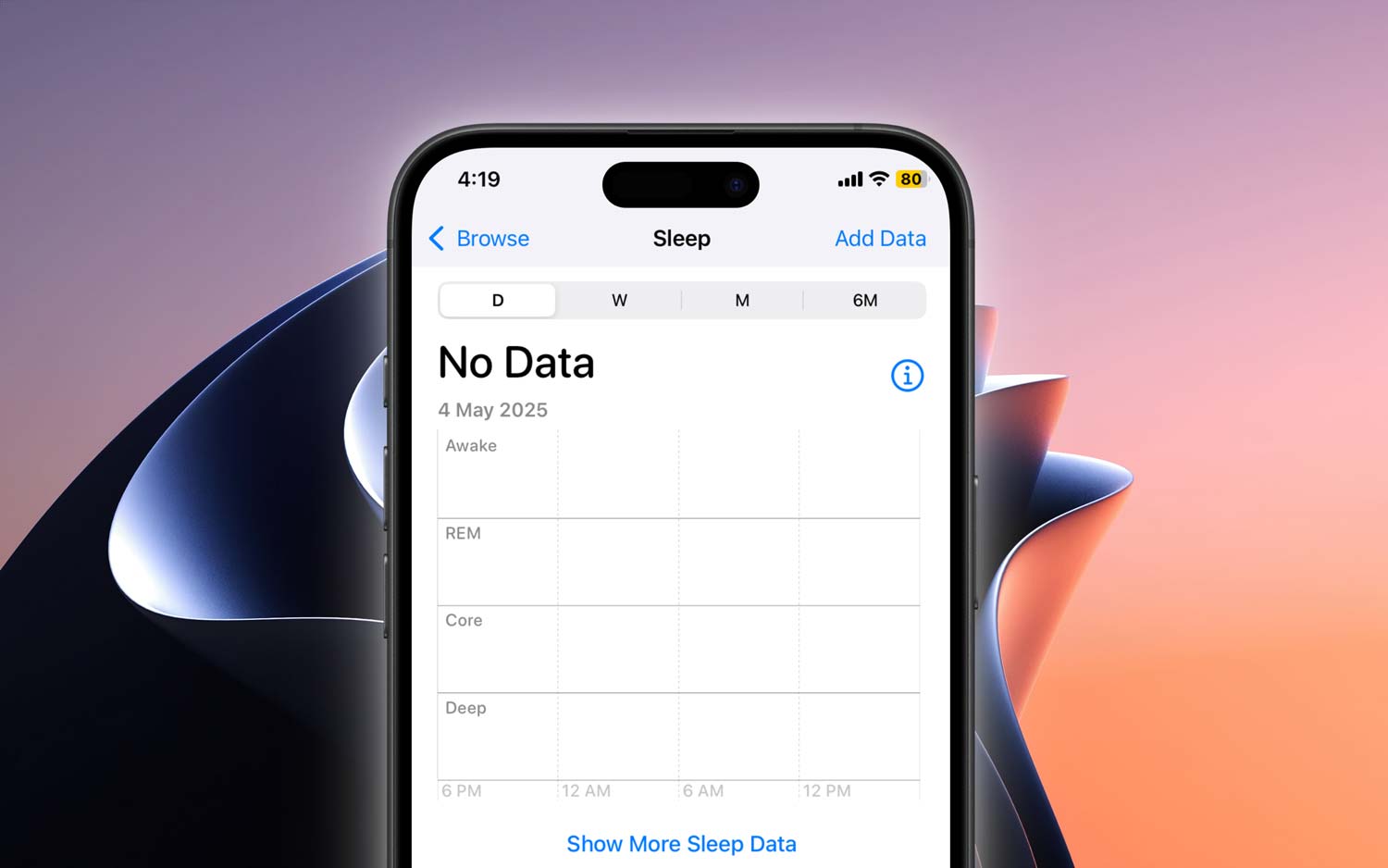 why is my health app not showing sleep data featured